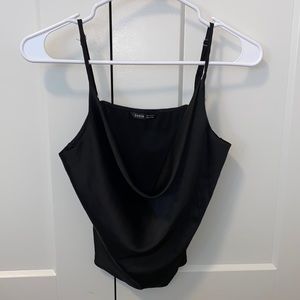 Black Shein silk top